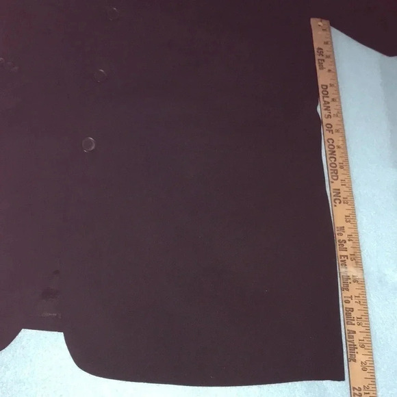 CLAIBORNE suit blazer jacket black formal 3 button flower buttonhole size 44L - Picture 9 of 12